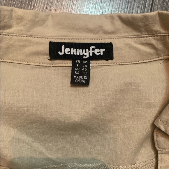 Beige dress with belt - Picture 3 of 5